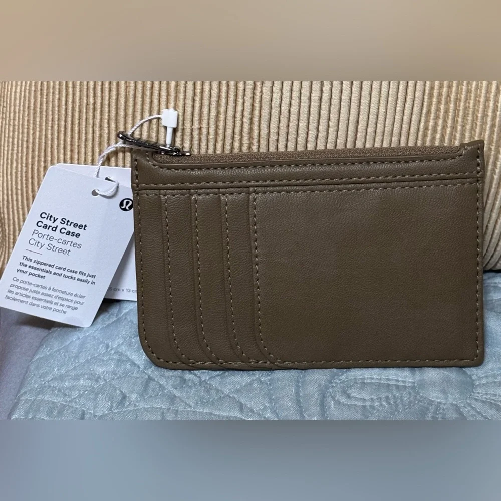 NWT Lululemon City Street Card Case in Artifact brown.